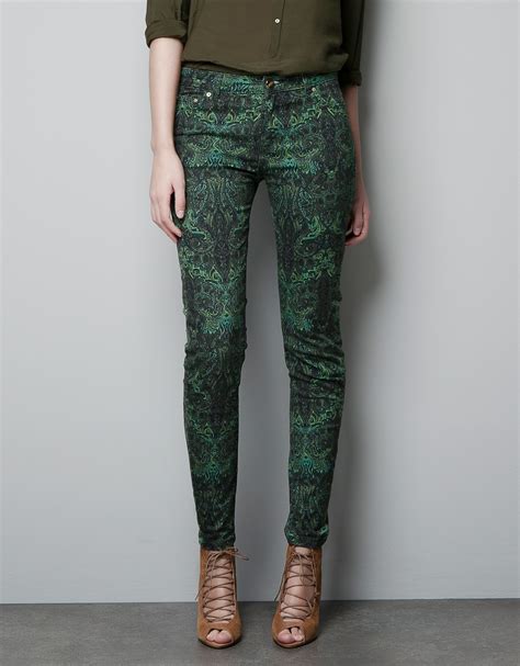 zara printed pants